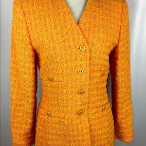 Escada Margaretha Ley Cotton Blend Tweed Suit skirt (40)Jacket(38)US 8 set